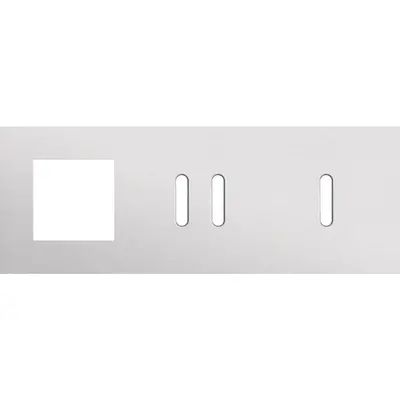 Niko Rocker 3-voudige afdekplaat horizontaal voor 1 x 45x45-functie 1 dubbele en 1 enkele schakelaar alu grey brushed (155-56722)