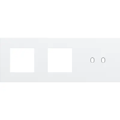 Niko Toggle 3-voudige afdekplaat horizontaal voor 2 x 45x45-functies en 1 dubbele schakelaar steel white coated (154-57708)