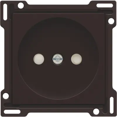 Niko afdekplaat voor wandcontactdoos zonder randaarde dark brown coated (124-66501)