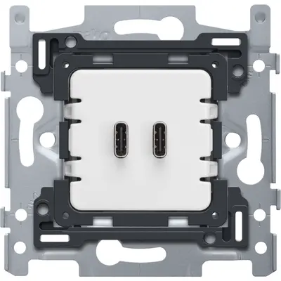 Niko dubbele smart USB-lader type C met snellaadfunctie Power Delivery 65 Watt (420-00521)