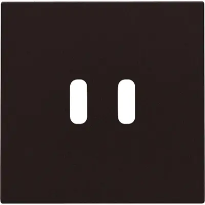 Niko afwerkingsset voor dubbele smart USB-C lader dark brown coated (124-68003)