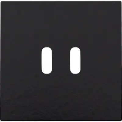 Niko afwerkingsset voor dubbele smart USB-C lader piano black coated (200-68003)