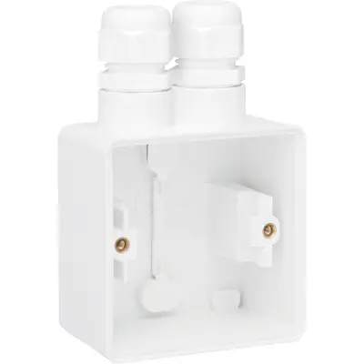 Niko Hydro opbouwbak 1-voudig einddoos met 2x M20-ingang wit (701-84152)