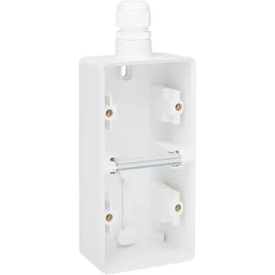 Niko Hydro opbouwbak 2-voudig verticaal met 1x M20-ingang wit (701-84251)