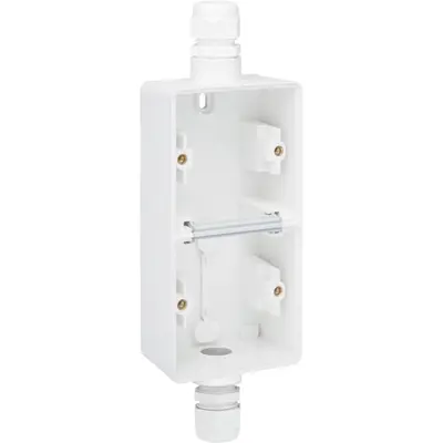 Niko Hydro opbouwbak 2V trekdoos dubbel verticaal met boven en onder 1x M20-ingang wit (701-84261)