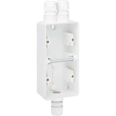Niko Hydro opbouwbak 2-voudig verticaal met boven 2x en onder 1x M20-ingang wit (701-84262)