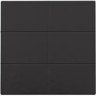 Niko drukknop 6-voudig voor Niko Home Control piano black coated (200-51006)
