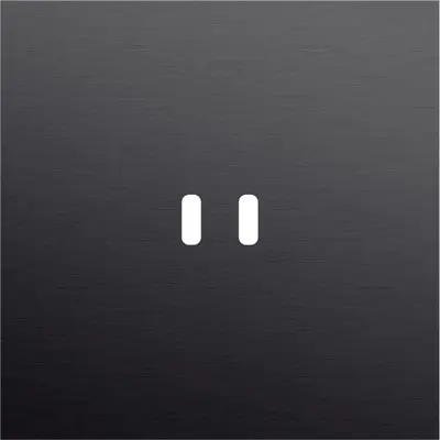 Niko Rocker/Toggle 1-voudige afdekplaat voor dubbele smart USB-C lader alu black brushed (224-74103)
