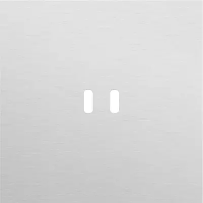 Niko Rocker/Toggle 1-voudige afdekplaat voor dubbele smart USB-C lader alu grey brushed (155-74103)