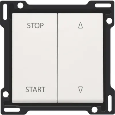 Niko jaloezieknop tbv tweevoudige elektrisch gescheiden schakelaar original white (101-65905)