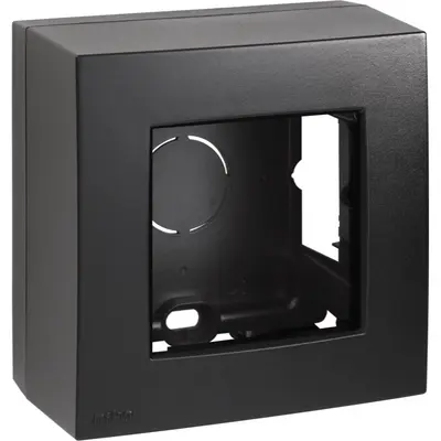 Niko opbouwbak incl. vast afdekraam 1-voudig black coated (105-80100)