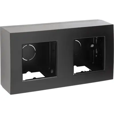 Niko opbouwbak incl. vast afdekraam 2-voudig black coated (105-80200)