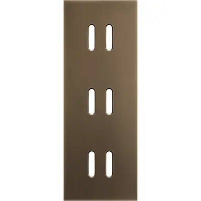 Niko Niko Rocker afdekplaat 3-voudig verticaal voor 3 tweevoudige schakelfuncties brass dark bronze patina