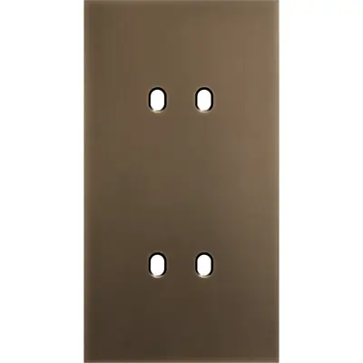 Niko Niko Toggle afdekplaat 2-voudig verticaal voor 2 tweevoudige schakelfuncties brass dark bronze patina