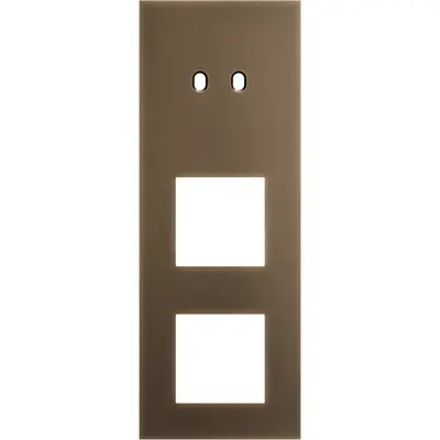 Niko Niko Toggle afdekplaat 3-voudig verticaal voor 1 tweevoudige schakelfunctie en 2 functies van 45 × 45 mm brass dark bronze patina