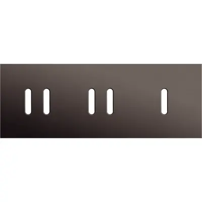 Niko Niko Rocker afdekplaat 3-voudig horizontaal voor 2 tweevoudige en 1 enkelvoudige schakelfunctie alu ganache brushed
