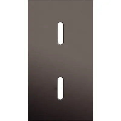 Niko Niko Rocker afdekplaat 2-voudig verticaal voor 2 enkelvoudige schakelfuncties alu ganache brushed