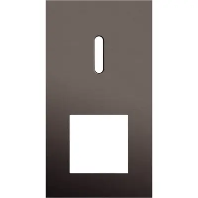 Niko Niko Rocker afdekplaat 2-voudig verticaal voor 1 enkelvoudige schakelfunctie en 1 functie van 45 × 45 mm alu ganache brushed