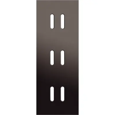 Niko Niko Rocker afdekplaat 3-voudig verticaal voor 3 tweevoudige schakelfuncties alu ganache brushed