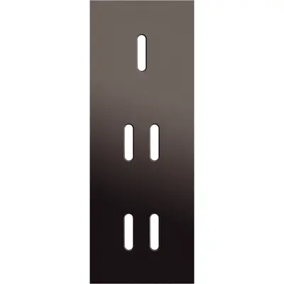 Niko Niko Rocker afdekplaat 3-voudig verticaal voor 1 enkelvoudige en 2 tweevoudige schakelfuncties alu ganache brushed