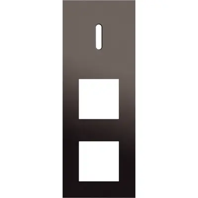 Niko Niko Rocker afdekplaat 3-voudig verticaal voor 1 enkelvoudige schakelfunctie en 2 functies van 45 × 45 mm alu ganache brushed