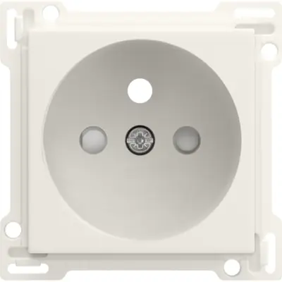 Niko Intense afwerkingsset voor stopcontact met penaarde en beschermingsafsluiters cotton white textured (139-66601)