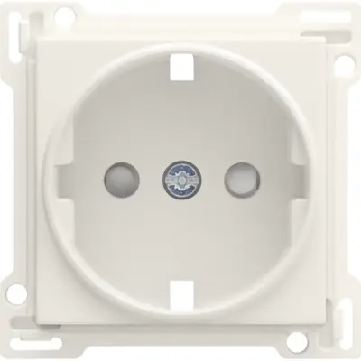 Niko Intense afwerkingsset voor stopcontact met randaarde en beschermingsafsluiters cotton white textured (139-66901)