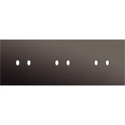 Niko Niko Toggle afdekplaat 3-voudig horizontaal voor 3 tweevoudige schakelfuncties alu ganache brushed