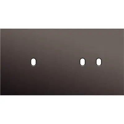 Niko Niko Toggle afdekplaat 2-voudig horizontaal voor 1 enkelvoudige en 1 tweevoudige schakelfunctie alu ganache brushed