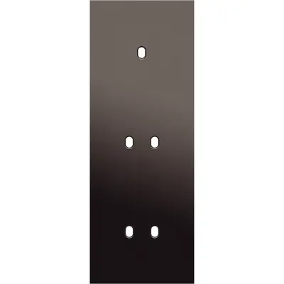 Niko Niko Toggle afdekplaat 3-voudig verticaal voor 1 enkelvoudige en 2 tweevoudige schakelfuncties alu ganache brushed