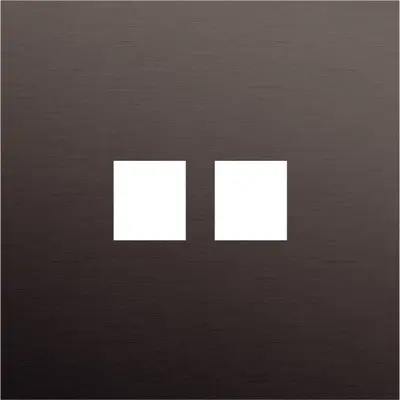 Niko Niko Rocker/Toggle afdekplaat 1-voudig voor 2 RJ-aansluitingen alu ganache brushed