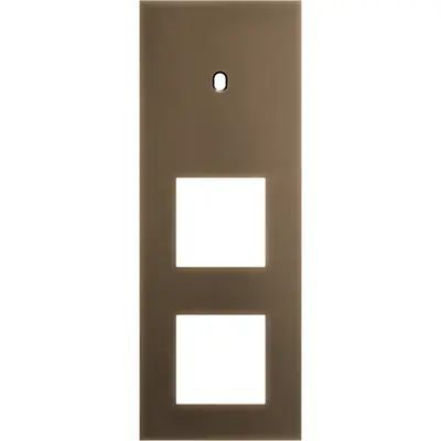 Niko Niko Toggle afdekplaat 3-voudig verticaal voor 1 enkelvoudige schakelfunctie en 2 functies van 45 × 45 mm brass dark bronze patina