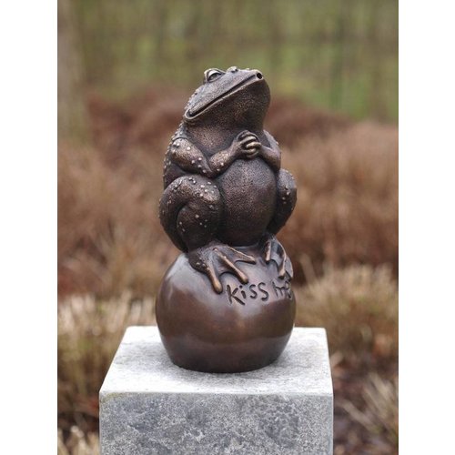 Eliassen Image bronze frog on ball