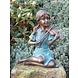 Eliassen Image bronze girl with pansy Eliassen Image bronze girl with pansy