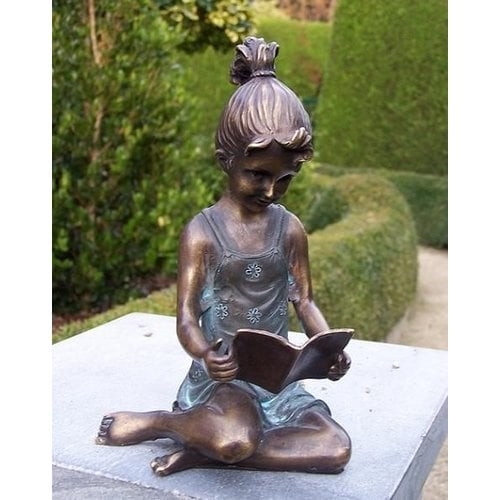 Eliassen Image bronze girl with book small