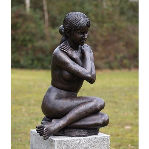 Eliassen Beeld brons zittende naakte vrouw