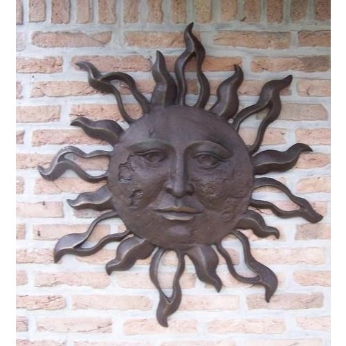 Eliassen Muurdecoratie brons zon zeer groot