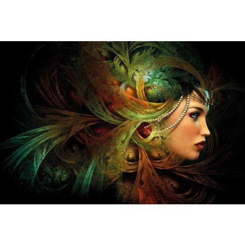 MondiArt Malerei Glas Dame 80x120cm MondiArt Malerei Glas Dame 80x120cm