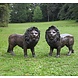 Eliassen Statues bronze standing lion pair Eliassen Statues bronze standing lion pair