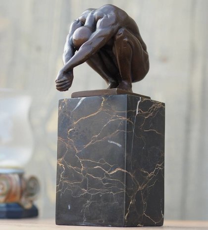 Bronzen beeld duiker op sokkel | 75% | Eliassen.nl - Eliassen Home & Garden Pleasure