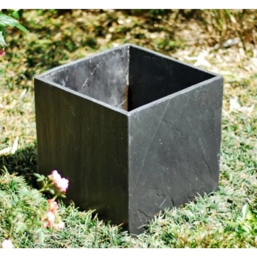 Platz schwarzem Schiefer Pflanzer Platz schwarzem Schiefer Pflanzer