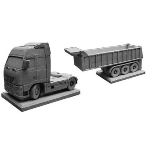 Eliassen Blumenkasten Beton Volvo mit Anhänger Eliassen Blumenkasten Beton Volvo mit Anhänger
