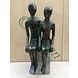 Eliassen Sitzendes Paar Bronzestatue Eliassen Sitzendes Paar Bronzestatue