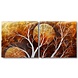 Orangefarbenes Aluminium-Diptychon-Gemälde SUN 60x120cm Orangefarbenes Aluminium-Diptychon-Gemälde SUN 60x120cm