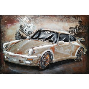 Eliassen Metaal schilderij Porsche2 60x40cm