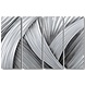 Malerei abstraktes Aluminium Schwarz/Grau 80x120cm Malerei abstraktes Aluminium Schwarz/Grau 80x120cm