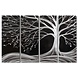 Lackierung Aluminium 4-Panel Baum schwarz 120x80cm Lackierung Aluminium 4-Panel Baum schwarz 120x80cm
