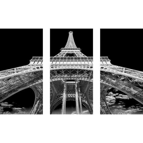Eliassen 3 Teile Glasmalerei 120x80cm Eiffelturm