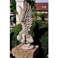 Kleine Gartenstatue Engel mit Flügeln