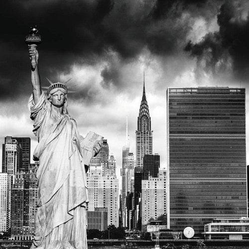 Eliassen Foto auf Glasmalerei 100x100cm Lady Liberty